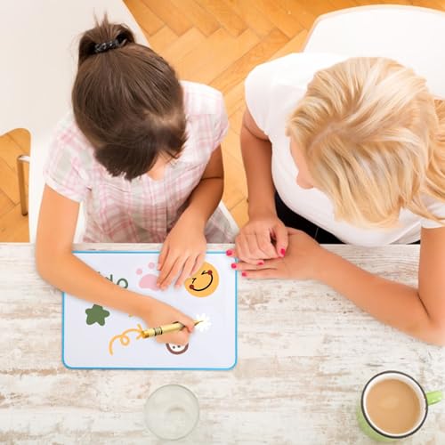 Magnetisches Mini Whiteboard Set - Magnetwand kinder im A4 Format (30 x 21 cm) inklusive trocken abwischbaren Stiften, Magnete und Radiergummi. Ideal für Kinder.