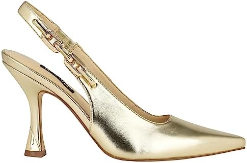Nine West Women's VERONI Pump, Gold 710, 8.5 | Image 4