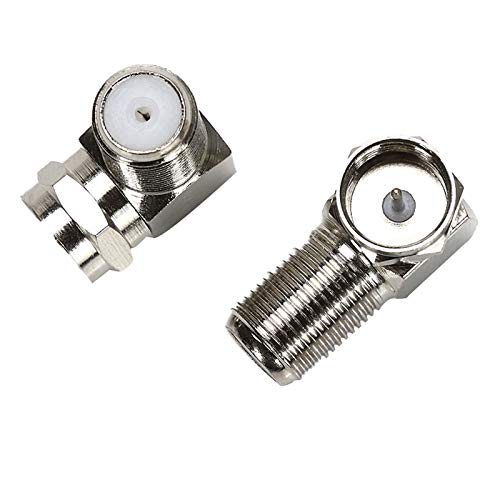 Conector coaxial F ángulo recto macho a hembra x2 miniatura 4