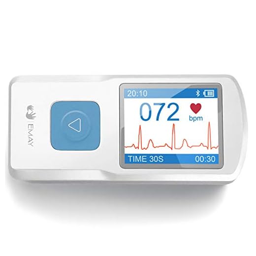 EMAY Portable ECG Monitor (for iPhone & Android, Mac & Windows) | Wireless EKG Monitoring Devices with Heart Rate & Rhythm Tracking