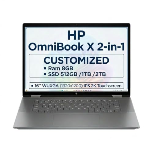 Image of Customized Laptop, Created Using 2-in-1 16 inch WUXGA Touchscreen Laptop,AMD Ryzen 5 220,AMD Radeon 740M,Backlit,8GB RAM DDR5,512GB /1TB /2TBSSD, Win 11