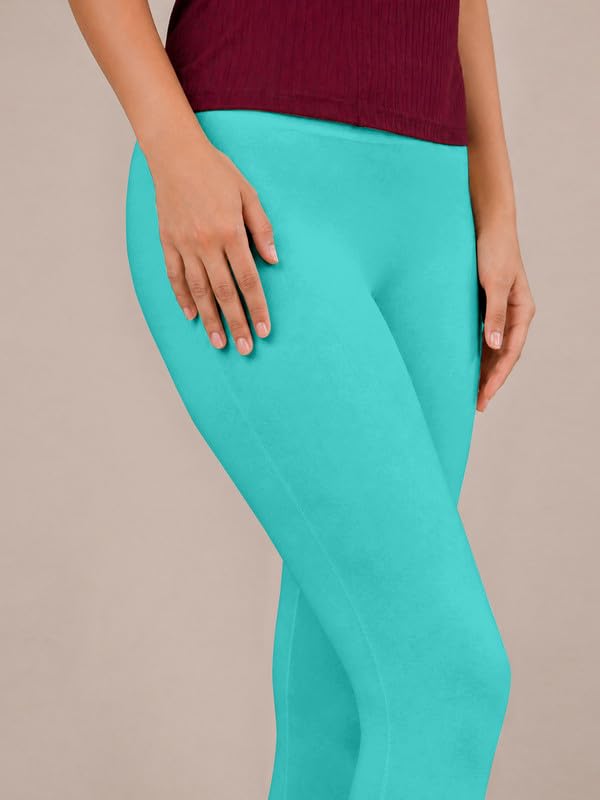 Image of TRENDMALLS Women's Microfiber Elastane Stretch Soft Churidar Length Leggings with Ultrasoft Waistband
