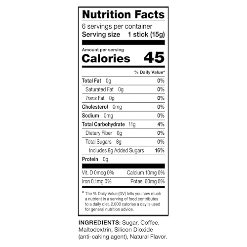 DaVinci Gourmet Slightly Sweet Cold Brew Stick Pack, Instant Coffee Powder, 6 Count (Pack of 1)