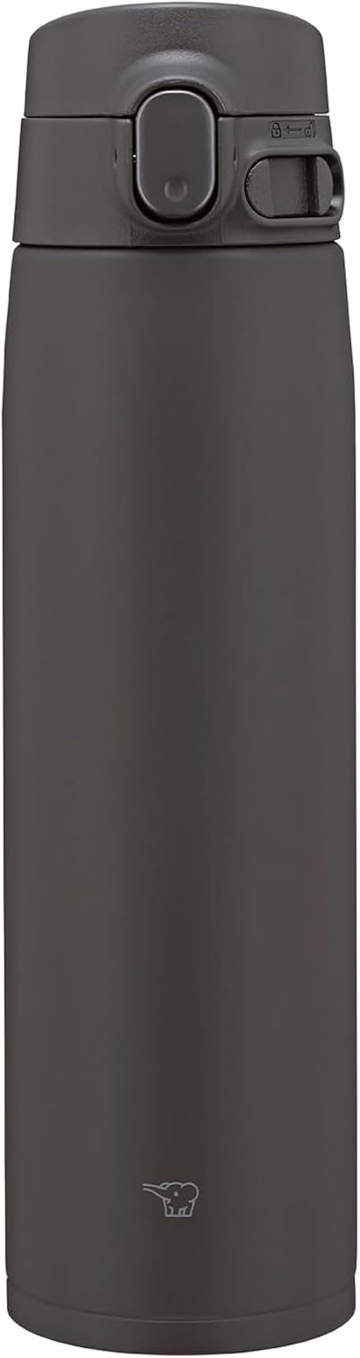 Zojirushi SM-VB72-BM Stainless Steel Mug, Water Bottle, Large Capacity, 24.3 fl oz (720 ml), One-Touch Type, Seamless Stop, Only 3 Cleaning Points, Soft Black