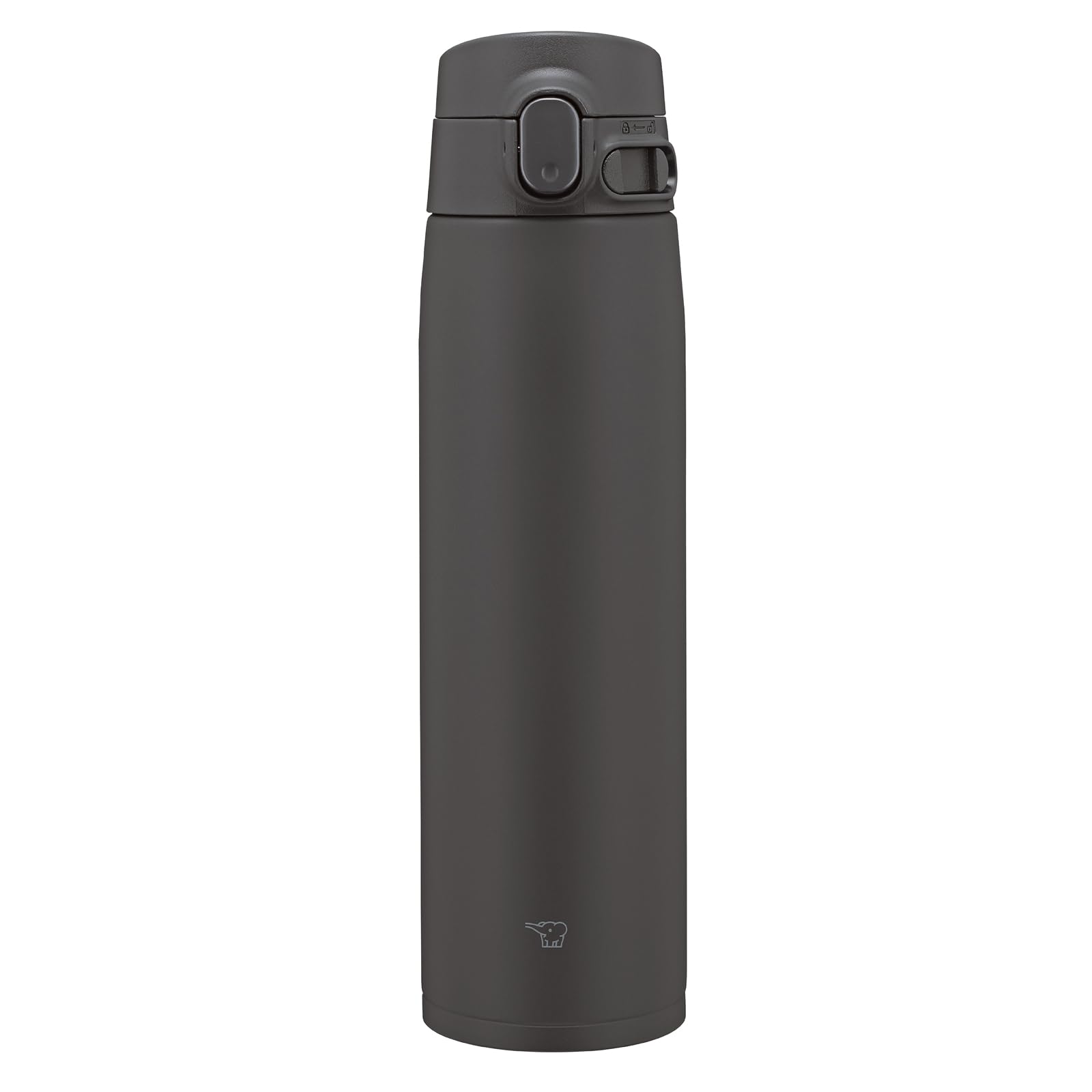 Zojirushi SM-VB72-BM - Taza de acero inoxidable, botella de agua, gran capacidad, 720 ml, tipo de un solo toque, sin costuras, solo 3 puntos de limpieza, negro suave