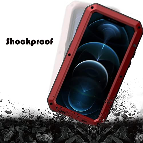 Étui de service en métal pour iPhone 13 coque de protection rouge robuste - 6
