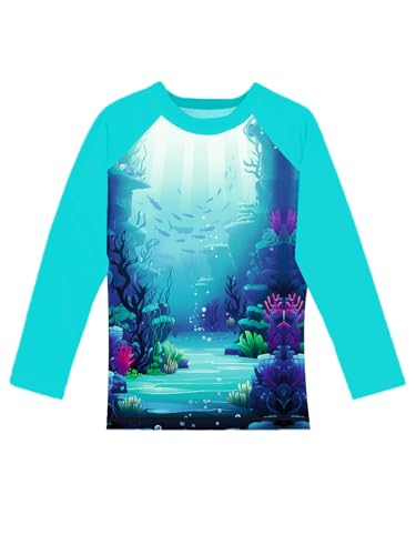 Image of Remimi Unisex Kids Rash Guard Long Sleeve SPF 50+ Tie Dye Sun Shirt 3-12 Years