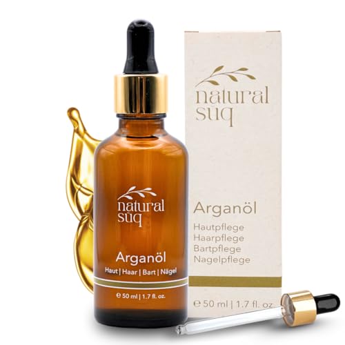 Aceite de argán 100% orgánico (50 ml) para piel, cabello, barba y uñas – Hidratación, brillo y cuidado antiedad