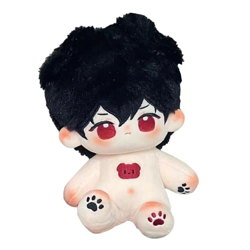 higyee Lindas muñecas de Peluche, muñecas Suaves para niños pequeños,Peluche de algodón con Ojos Rojos y Pelo de 20cm - Peluches de Apoyo Emocional, muñecos de Peluche de Anime Desnudos para