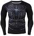 Red Plume Men's Compression Sports Shirt Black Spider Long Sleeve Tee (M, Spider)