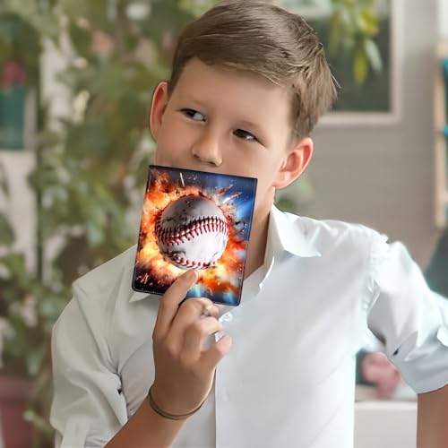 Image of Boys Wallet for Kids, Cool Kids Wallet for Boys Ages 8-10 9-12 11-15, Funny Baseball Leather Bifold Rfid Blocking, Coin Pocket Id Window for Teen Men Youth Guys Birthday Christmas Gifts