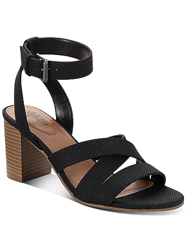 Style & Co. Womens Sabinaa Faux Leather Block Heels Black 10 Medium (B,M)