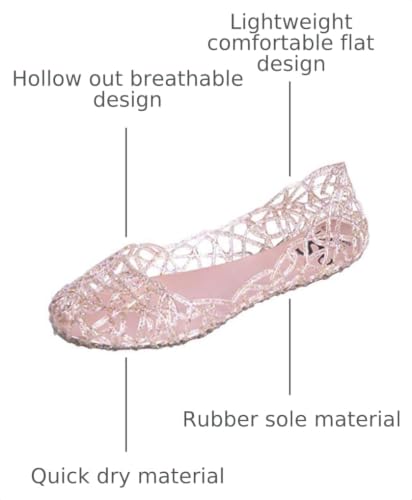 Image of Dear Time Women Flat Heel Summer Beach Jelly Shoes