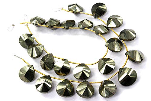 Perles de Pyrite de qualité supérieure en forme de cœur facetté pour joaillerie