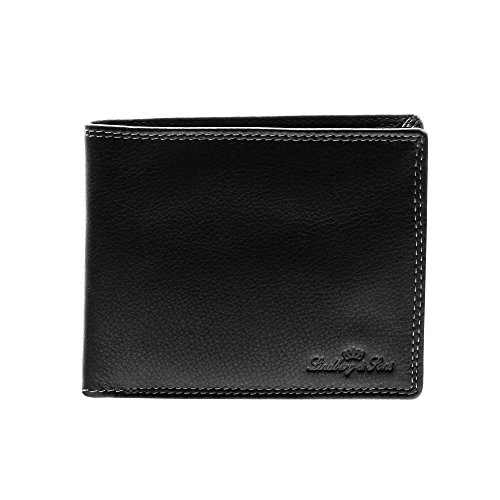 Preisvergleich Produktbild Lindberg & Sons W-1504br Münzbörse, 12 cm, Schwarz