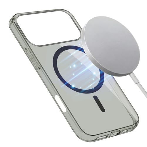 Image of Jkobi Lifetime Anti-Yellow MagSafe Compatible Clear Back Cover Case for Apple iPhone 17 Pro (Sleek Hard Crystal | Shockproof and Camera Protection)