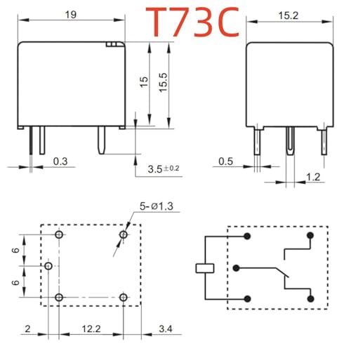 Relais HT3F-DC12V-SHG haute performance 10A pour isolation de puissance - 3