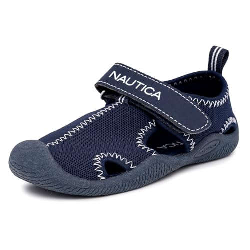 Image of Nautica Kids Water Shoes for Boys Girls Toddler Quick Dry Swim Shoes Aqua Socks Beach Pool Closed Toe Barefoot Summer Watershoes for Toddlers Size 5-12
