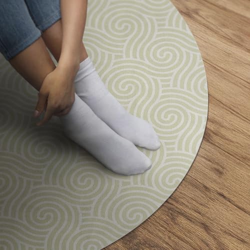 Tapis vinyle durable et elegant ø130 cm avec finitions premium pour votre interieur