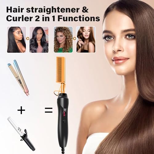 Set Peine Eléctrico 11 Pzas para Cabello Negro miniatura 6