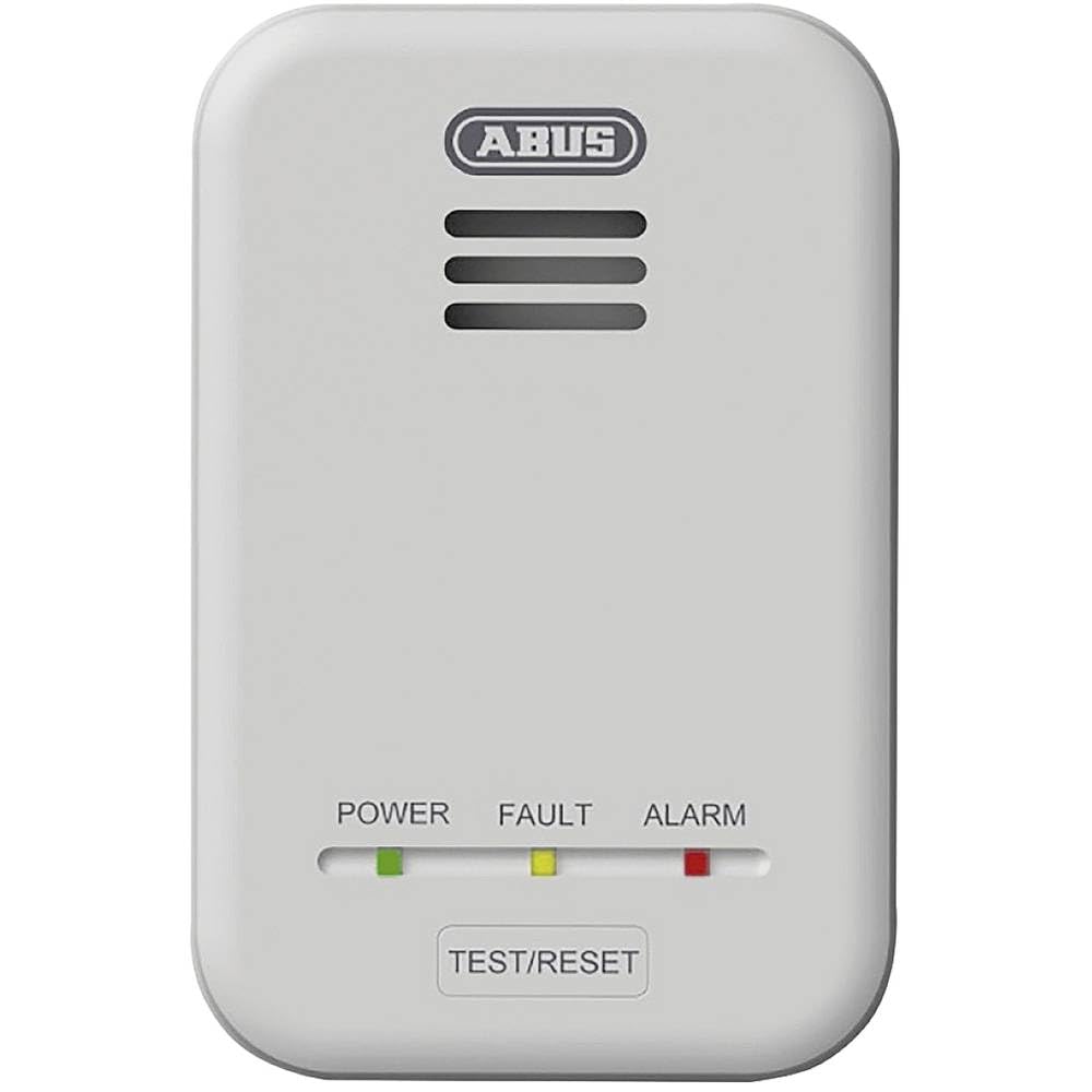 ABUS Rilevatore di Gas GWM100ME - Metano, Gas Naturale, Allarme 85 dB | Alimentazione AC 220-240 V, segnale fine vita 5 anni, certificato EN50194-1:2009, pulsante di test integrato