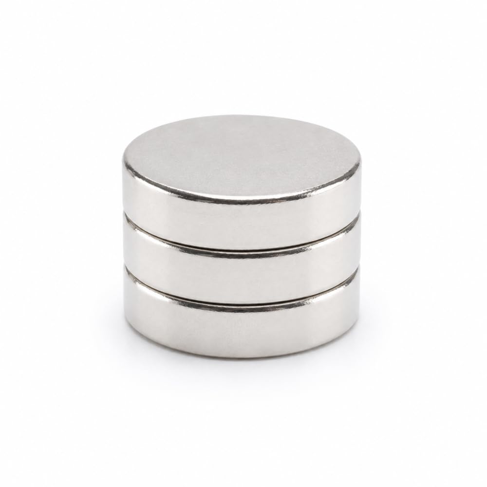 100 piezas imanes de neodimio cilíndricos 15x4 mm N38, extra fuertes y niquelados, ideales para bricolaje, manualidades, electrónica y uso industrial