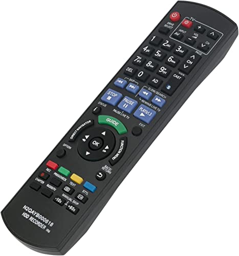 AULCMEET N2QAYB000618 Replaced Remote Control Work for Panasonic HDD DVD DMR-HW120 DMR-HW220 DMR-HW100EBK DMR-PWT500 DMR-HW100 DMRHW100EB-K DMR-HW200 - Image 3
