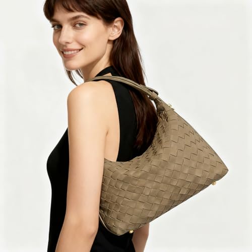 Bolso hombro ante tejido hobo estilo crescent miniatura 2