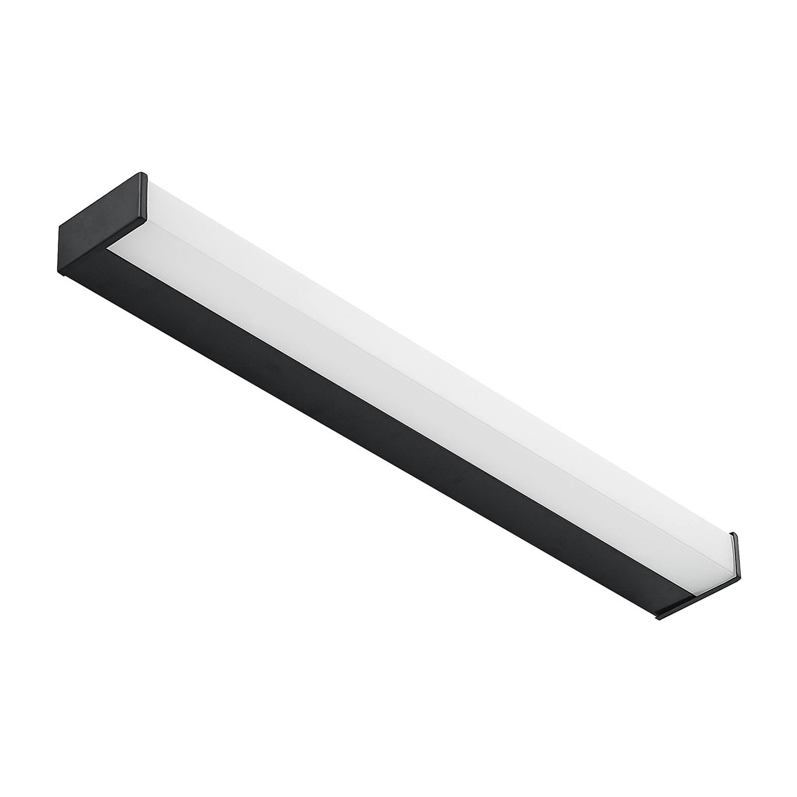 Lindby LED Wandleuchte, Wandlampe Bad Ulisan (spritzwassergeschützt (Modern) in Schwarz aus Aluminium (1 flammig) - Wandleuchten Spiegelleuchte Badezimmer Wandbeleuchtung Badezimmerleuchte