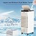 Uthfy Evaporative Air Cooler, 3 In 1 Swamp Cooler with 6 Ice Packs, Remote, 12H Timer, Portable Evaporative Cooler with 70° Oscillation, 3 Speeds, 3 Modes, Cooling Fan for Bedroom, Living Room, Office