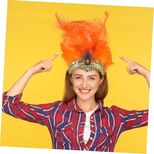 Coiffe à plumes de cosplay COLLBATH pour carnaval et fêtes de scène - 6