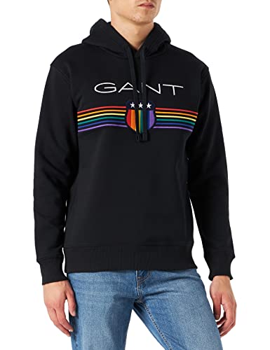 Preisvergleich Produktbild GANT Herren D.1 Pride Sweat Hoodie Kapuzenpullover, Black, L