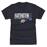 500 LEVEL Isaiah Hartenstein Oklahoma City Thunder Men's Premium T-Shirt - Isaiah Hartenstein Oklahoma City Thunder Elite WHT (Tri Navy, X-Large)