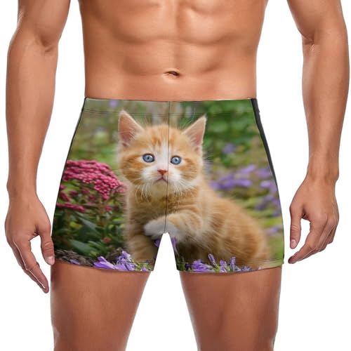 Boxer de bain homme Joli Chat maillot de bain court natation