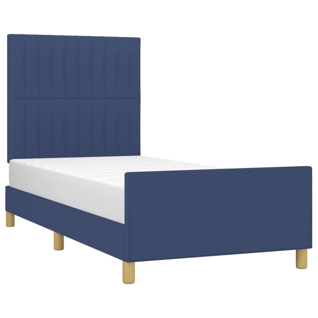 Homgoday Telaio per letto senza materasso blu, 90 x 200 cm, tessuto con doghe adatto a un materasso di 90 x 200 cm, telaio per letto a piattaforma per camera da letto, adulti C