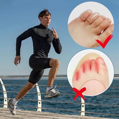 Image of Silicone Toe Protectors for Women Men, Breathable Gel Toe Covers (50PC) | Anti-Friction, Breathable Silicone, for Pinky Toe, Corns, Calluses, Blisters, Cushion Toes, Discreet, Washable Reusable