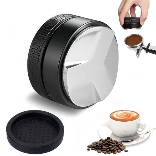 PANYI Outil de Nivellement du Café Moulu,Distributeur D'Espresso,Accessoires de Café de 58 mm,Presse à Café en Acier Inoxydable,Tasseur Café,Adapté à de Nombreuses Machines à Café