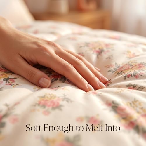 Image of VAS COLLECTIONS Feather Cotton Reversible AC Comforter for Double Bed | Super Soft 220 GSM Quilt /Duvet /Dohar | Lightweight All-Season Comforter | 90 x 100 Inches (1 Piece), Cream