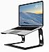 ALASHI Laptop Stand for Desk, Aluminum Computer Riser, Ergonomic Notebook Holder, Detachable Metal Laptops Elevator, PC Cooling Mount Support 10 to 15.6 Inches Notebook, Black