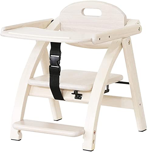 大竹産業 大和屋 ベビーチェア アーチローチェアIII ロータイプ ホワイトウォッシュ テーブル付き 幅38 × 奥行45 × 高さ47cm 座板の高さ 21cm