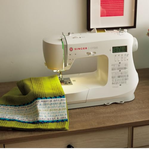 SINGER C7220 Computerized Sewing Machine with Extension Table & Accessory Kit | 200 Built-in Stitches, 8 One-step Buttonhole Styles, Alphabet Font, Speed Control Lever & LCD Screen by SINGER - Image 4