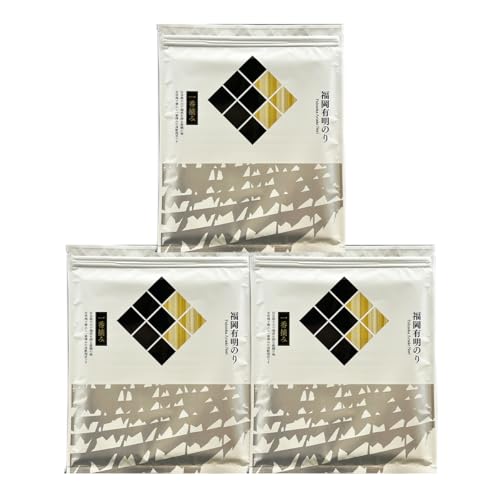 [有明海産一番摘み限定]福岡有明海苔(焼きのり) [チャック付・賞味期限1年]| おにぎり巻き寿司 (全形30枚(10枚×3P))