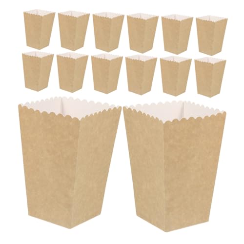 DECOMELODY 24 Piezas Cajas Kraft para Pequeñas Contenedores Multiusos para Snacks Aptas para Fiestas Cine Pollo Frito y Dulces de Unidades
