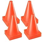 Ptaedex 7 Inch Orange Cones Soccer Cones Agility Field Marker Cone for Sports Training, Drills, Outdoor Activity, Construction Themed Party Decorations