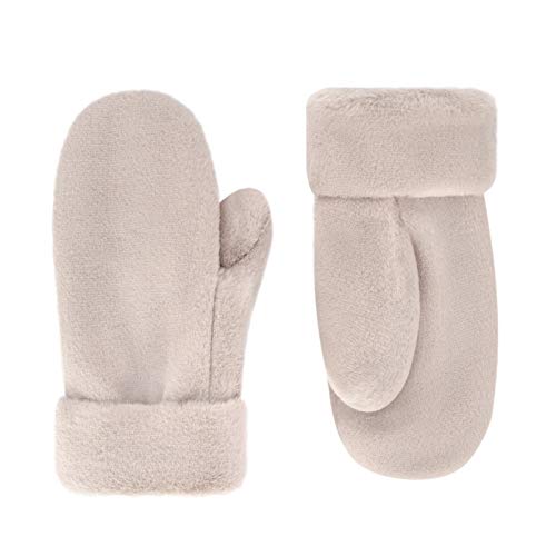 Futrzane Faux Fur Winter Handschuhe für Damen - Sehr weiche Fäustlinge mit Kaninchenfellfutter (Beiger Kaninchen) Cover