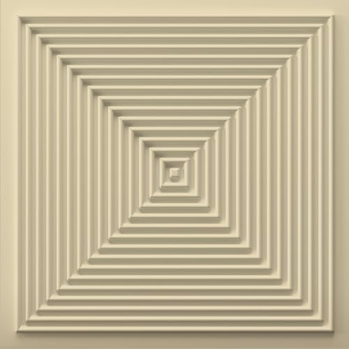 Image of Kayra Decor 3D PVC Wall Panels for Bedroom & Living Room | Pryamid Design |White Tail Color | 19.7 x 19.7 Inch | Pack of 12 | 32.28 Sq Ft