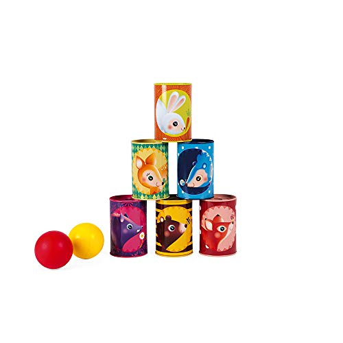 Chamboule-tout forêt Janod, le cadeau idéal de jeu d'éveil dès 3 ans