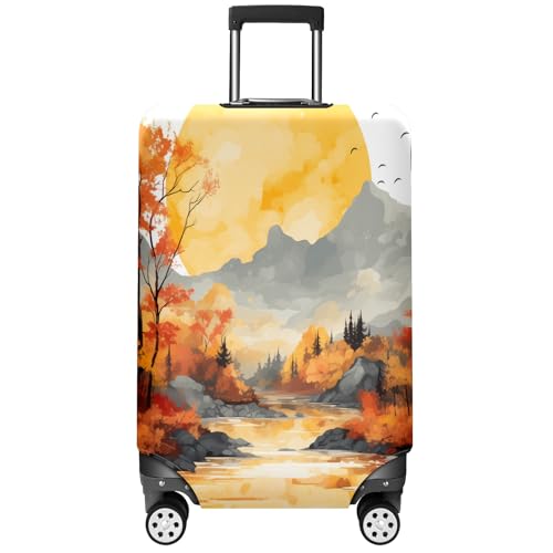 Tree Luggage Cover Suitcase Protector Travel Luggage Cover Carry on Luggage Cover Washable Baggage Covers for Suitcase Fit 26-28 Inch Luggage