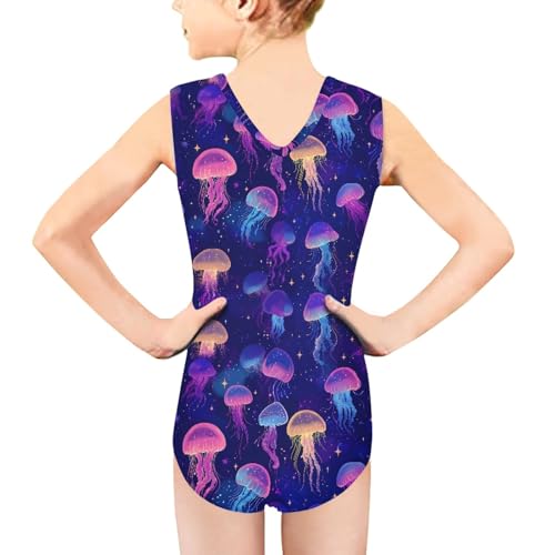 Image of INSTANTARTS Gymnastics Leotards Girl Dinosaur Dancewear Activewear Quick Dry