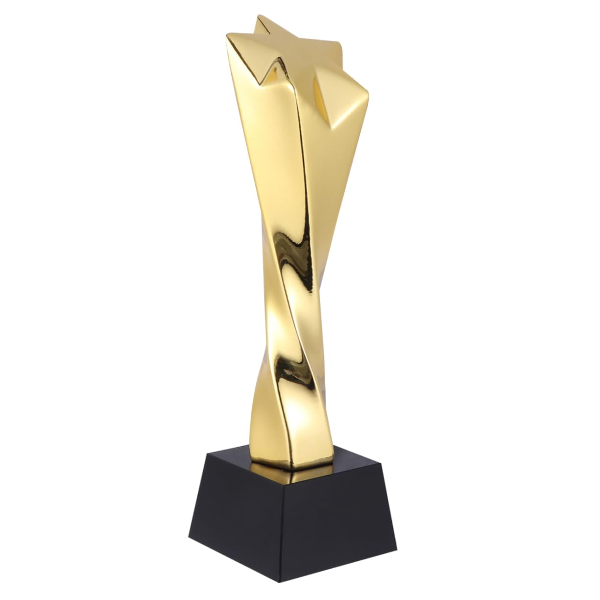 Goldene Auszeichnungstrophäe aus Kunstharz mit Stern Design Kreative Partytrophäe als Spielpreis Belohnung für Sportbankette
